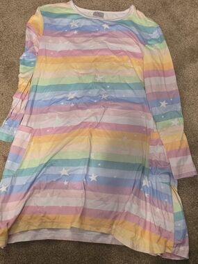 Pastel Rainbow Stripe Star Nightshirt